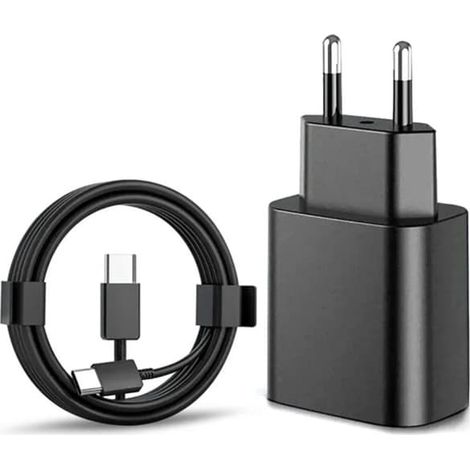 (Offre spéciale) Chargeur rapide 45 W pour Samsung USB-C + câble USB-C de 1 m, noir (1/5)