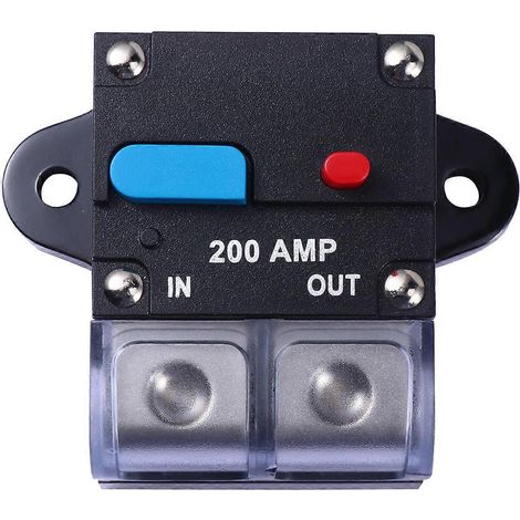 Fusible réarmable 200 A pour disjoncteurs automobiles avec bouton de réarmement manuel, compatible avec les systèmes automobiles (1/5)