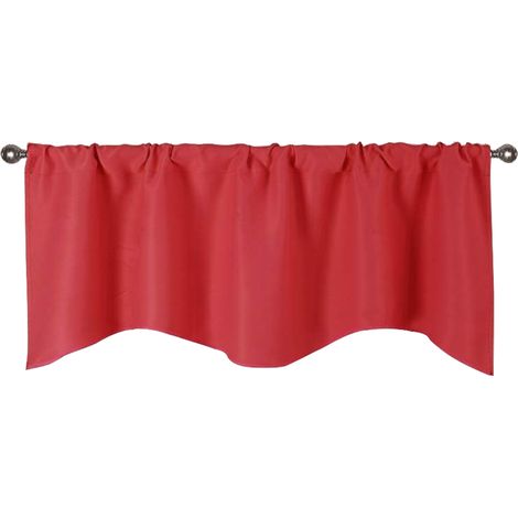 1 Panneau Rideau, Rouge, Léger 166g, Uni, Salon Chambre Cuisine (1/5)