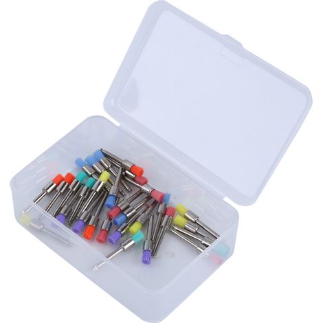 Lot de 100 brosses de polissage dentaire plates en nylon de couleurs assorties (1/5)