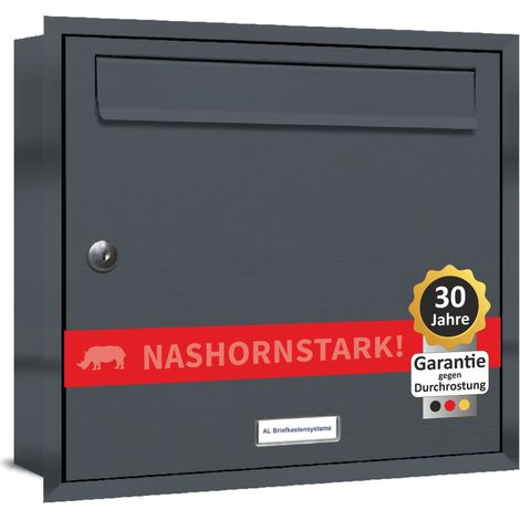 1er Briefkasten Anlage Unterputz Montage RAL 7016 Anthrazit (1/5)