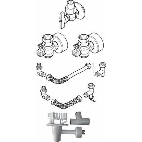 Buderus AS8-UP Anschluss-Set 8,Unterputz GU-BS,Siphon,HU,N-Flex,Speicher seitlich - 7736613437 von Buderus