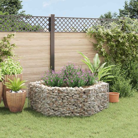 Teenpull – Sechseckiges Gabionen-Hochbeet 160×140×50 cm (1/5)