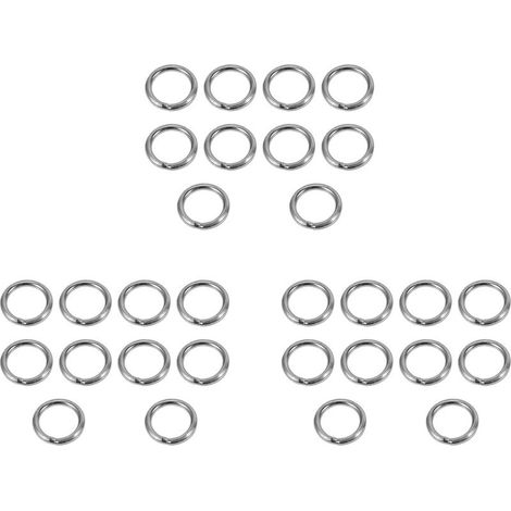 x 30mm Cerclage En Acier Inoxydable Soude Rond O Anneaux 30 Pcs (1/5)