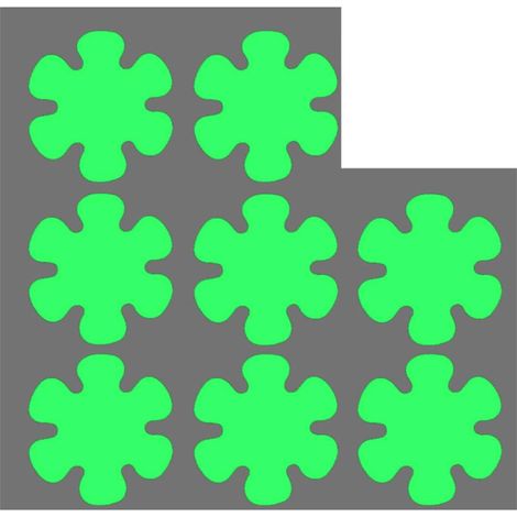 (Taille : 8 cm, Couleur : Luminescent) Lot de 20 autocollants antidérapants en forme de fleur pour baignoire – Autocollants antidérapants en PEVA pour baignoires, piscines, escaliers et autres surface (1/5)