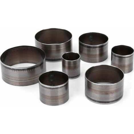 – Emporte-pièce cuir rond 7pcs – Découpeur en alliage d'acier – Tailles de 20 à 50 mm pour formes précises – Boîte de rangement incluse (1/5)