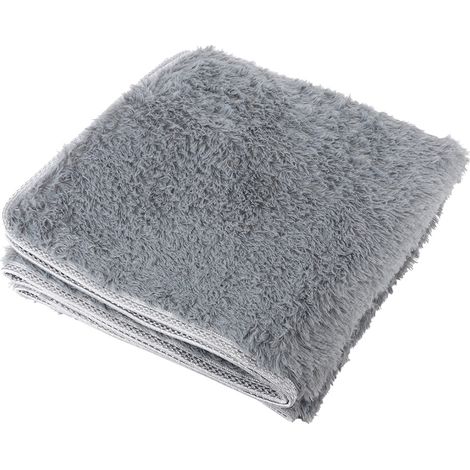 Tapis de sol épais et moelleux moderne pour salon, antidérapant, moquette d'intérieur confortable, tapis de yoga, décoration maison (120x160cm, gris argenté) (1/5)