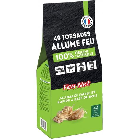 Décamp - allume feu 40 torsades feu net