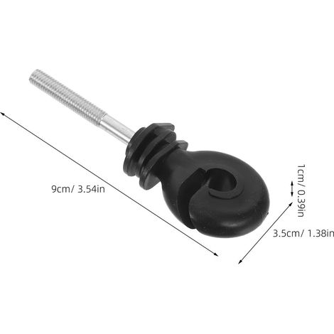 50 Pièces Lot de Isolateurs de Clôture Électrique à Visser Accessoires pour Poteaux Métalliques Vis Inoxydable pour Clôture Agricole et Fixation Câbles Électriques (1/4)
