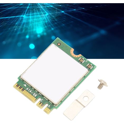 Carte WiFi 6E 5374M Gigabit 5G Double Bande NGFF BT 5.2 Interface M2 avec Antennes et Câbles de Connexion (1/5)