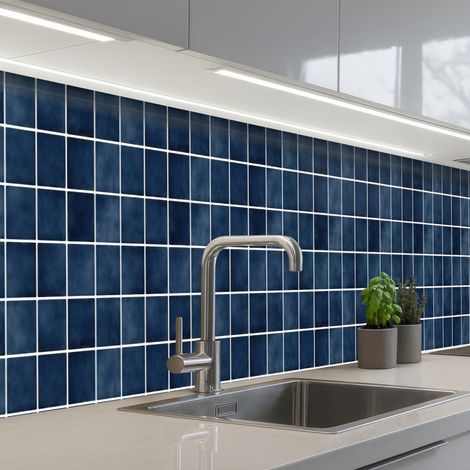SALPICADEROS DE COCINA Azulejo - Moderno - Azul 450x60