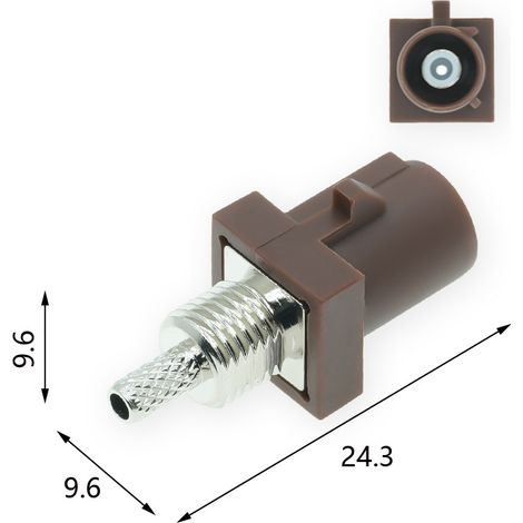 F-type automotive connector SMB-J-1.5 (short body, male housing) RG174/316 (high-definition RF GPS connector) (1/3)