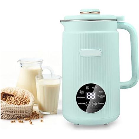 Automatic plant-based milk maker with self-cleaning function and 8-hour keep-warm function for almond, nut, oat, soy milks (dairy-free). (1/5)