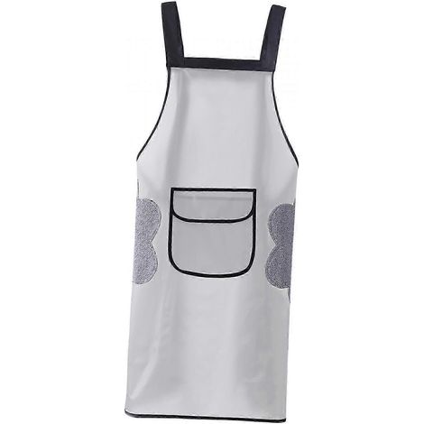 Tablier de cuisine, tablier de pâtisserie, tablier de brasseur, tablier de barbecue, tablier à huile, confortable à porter à la maison, ceinture ajustable au dos et à la taille, tablier de jardinage-1 (1/5)