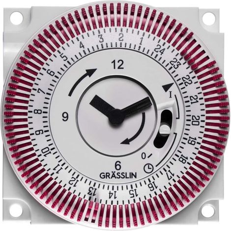 Grässlin 01.76.1001.1 FM/1 STuZH Zeitschaltmodul analog Einbaumontage IP20, Einbau, mechanisch, 1 Kanal, Tagesprogramm, Synchronmotor, 230 V AC, 15 min Schaltzeit, ohne Gangreserve, 60 x 60,7 x 32 mm (1/5)