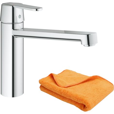 Robinet de cuisine GROHE Get chromé + microfibre