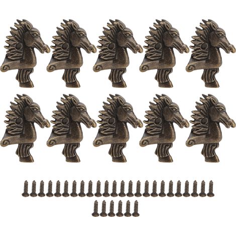 10pcs Jewelry Box Feet Alloy Material Vintage Style Bronze Color Light Weight Box Corner Protectors for Home (1/5)
