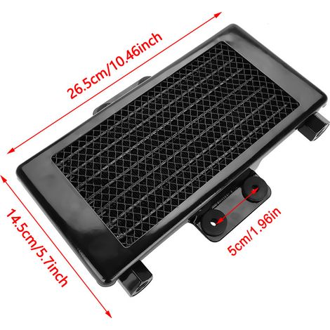 125-ml-Motorölkühler für Motorräder mit 125–250 cm³ Hubraum, schwarzes Aluminium, Hochleistungs-Ölkühler (1/5)