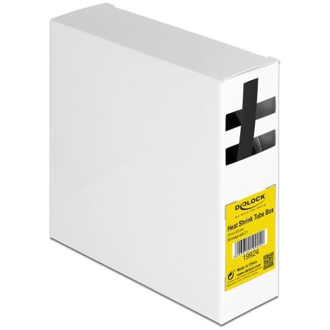 Delock Tubo termorretrÃ¡ctil, RelaciÃ³n de disipaciÃ³n 2:1, caja de 10 m x 9,5 mm en negro