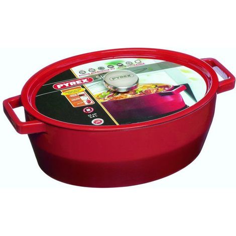 Pyrex Bräter aus rotem Gusseisen 5,8 Liter 33 cm (1/3)