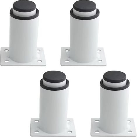 Lot de 4 pieds de meubles réglables en métal robuste pour table, lit, canapé (80 mm-120 mm, blanc) (1/5)