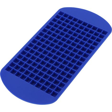 Moule à glaçons carré en silicone souple et résistant aux hautes températures, 160 alvéoles, bleu, idéal pour la maison et les restaurants.