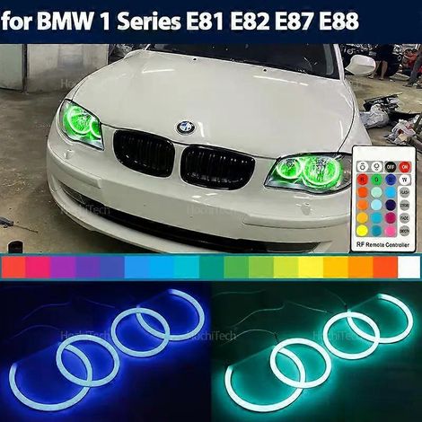 Hochwertiger, mehrfarbiger RGB-LED-Angel-Eye-Halo aus Baumwolle für BMW 1er E81 E82 E87 E88 Halogenscheinwerfer (1/5)