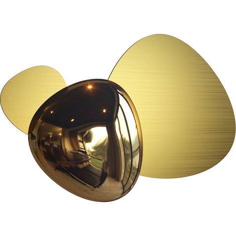 Applique Contemporanea Jack-Stone Acciaio Colore Oro Led 8W (1/3)