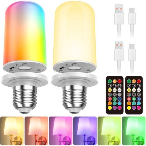 Ampoules - lampe - éclairage d'ambiance intérieur - veilleuse pour adultes - éclairage d'ambiance pour camping - 2 pièces (1/5)