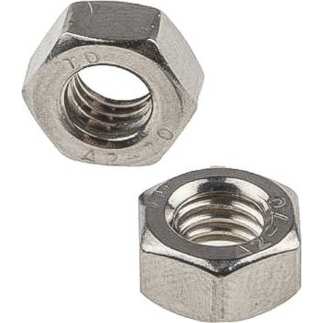 Écrou hexagonal RS PRO, M1.6, Acier Inoxydable A2 304 ( Prix pour Sachet de 250 )