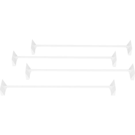 Servetto Hosenhalter-Stangen Papillon 4er Set ausziehbar mit Antirutschringen, weiß (1/5)