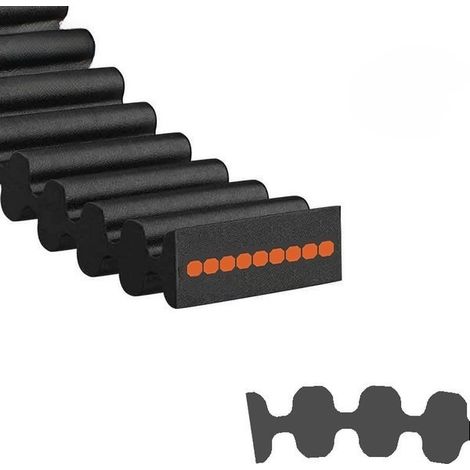 Courroie tracteur tondeuse double crantée Optibelt DS8M180025