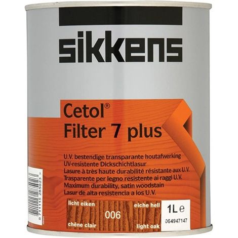 Sikkens – Lasure pour bois chêne clair 1L – Résistance intempéries et UV – Application facile avec brosse en soie – Finition durable