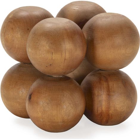 Figure décorative en bois de bouleau brun aspect naturel - brun bois de bouleau naturel (1/3)