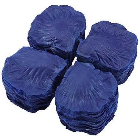 Lot de 1000 Pétales de ose Atificiels en Soie, pou Décoation Bleu Pofond