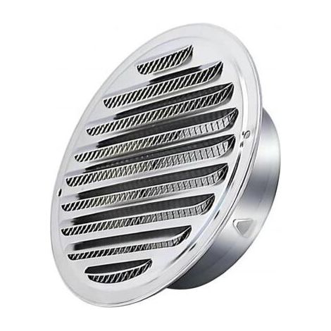 Grille de ventilation ronde en acier inoxydable de 150 mm avec moustiquaire intégrée. (1/5)