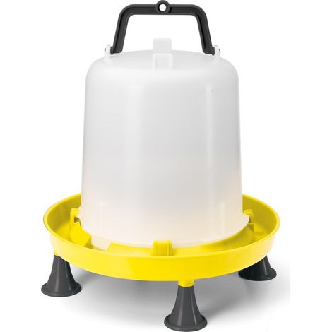 Abreuvoir siphoïde 10L pour volailles – Plastique avec anse et pieds – Hydratation facile en extérieur – River Systems