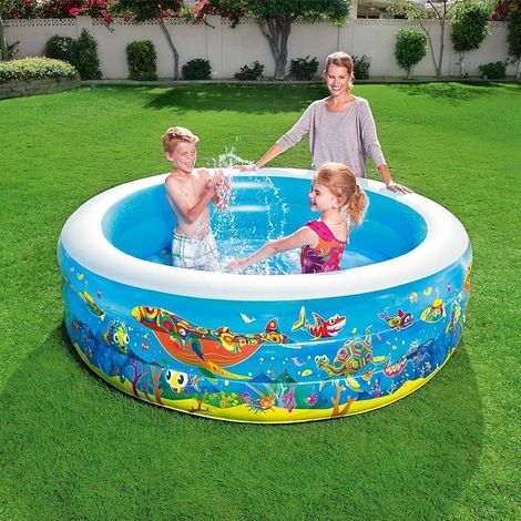 Trade Shop - CHILDREN ROTONDA GONFIABLE FOR CHILDREN 196X53 CM A 3 FANTASIA FISHS 016133 -