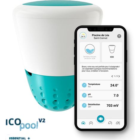 Ico pool v2 essentiel+ chlore/brome + kit de calibration (1/2)