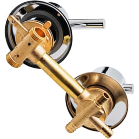 Mitigeur douche 3 voies en laiton avec cartouche céramique, poignée épaisse, entraxe réglable 10/12,5/14,5 cm (1/5)