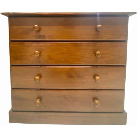 Domo Mea Cassettiera Classic 4 Cassetti in Legno Massello 78x86x43 cm