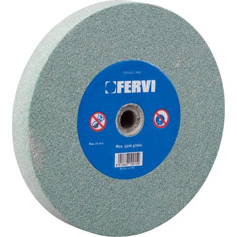 MUELA ABRASIVA GRANO 80 CARBURO DE SILICIO VERDE 200x25x32 mm FERVI MV03/80