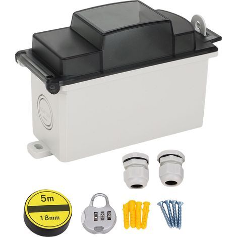 Boîte de protection de Distribution étanche, disjoncteur en plastique ABS, protection électrique IP65 avec verrouillage par mot de passe pour Circuit mural extérieur (1/5)