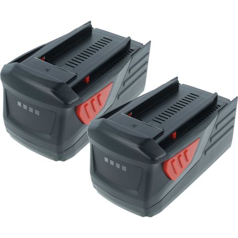 vhbw 2x Batterie compatible avec Hilti TE 7A, TE 6A, TE6A, TE7A outil électrique (6000 mAh, Li-ion, 36 V)