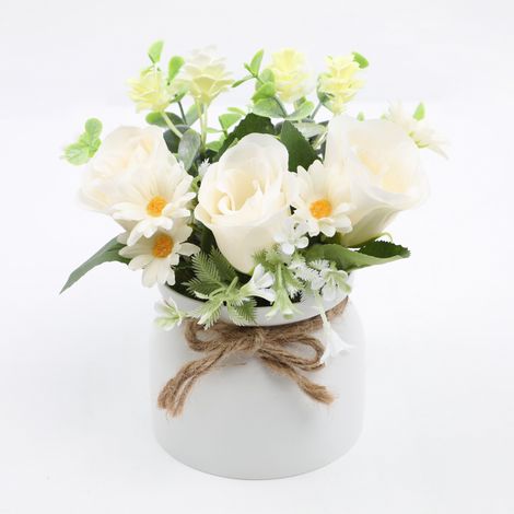 Pot de fleurs artificiel, plantes artificielles, roses artificielles-AquaForge (1/5)
