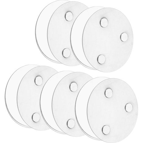 5 Pcs Support Magnétique pour Détecteur Brume avec Pastilles Adhésives Extra Fortes Montage Magnétique Universel à 3 Voies pour Suspendre 50mm Diamètre pour Alarmes (1/5)