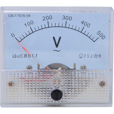 BRAVIX – voltmètre analogique, voltmètre mécanique DC, plage 0-500V, testeur de tension, détecteur, panneau de mesure (1/5)