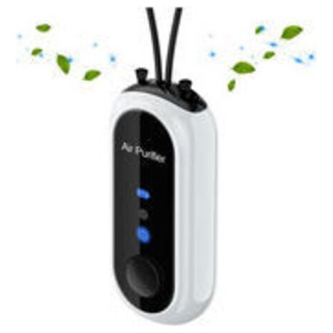Purificatore d'aria portatile per purificare l'aria dal fumo intorno al corpo, elimina gli odori sgradevoli (bianco) (1/5)