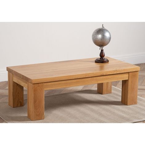 Dakota Chunky Oak Large Coffee Table for Living Room (1/4)