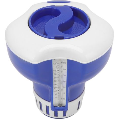 Distributeur de produits chimiques pour piscine, dispositif de dosage flottant professionnel avec thermomètre pour piscines, spas et jacuzzis. (1/5)